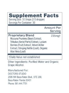 Supplements Facts List