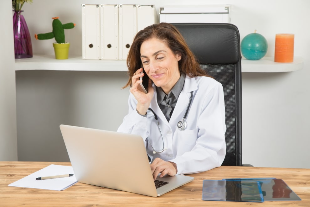doctor on the phone