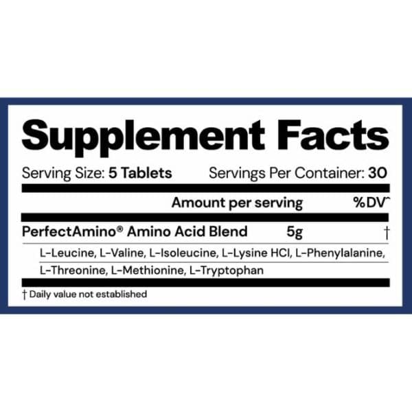 Perfect Amino 150ct Tablets Supplement Facts