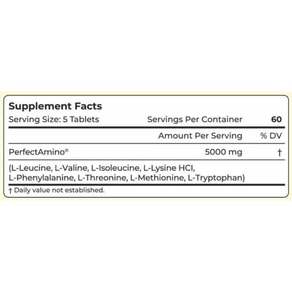 Perfect Amino 300ct Tablets Supplement Facts