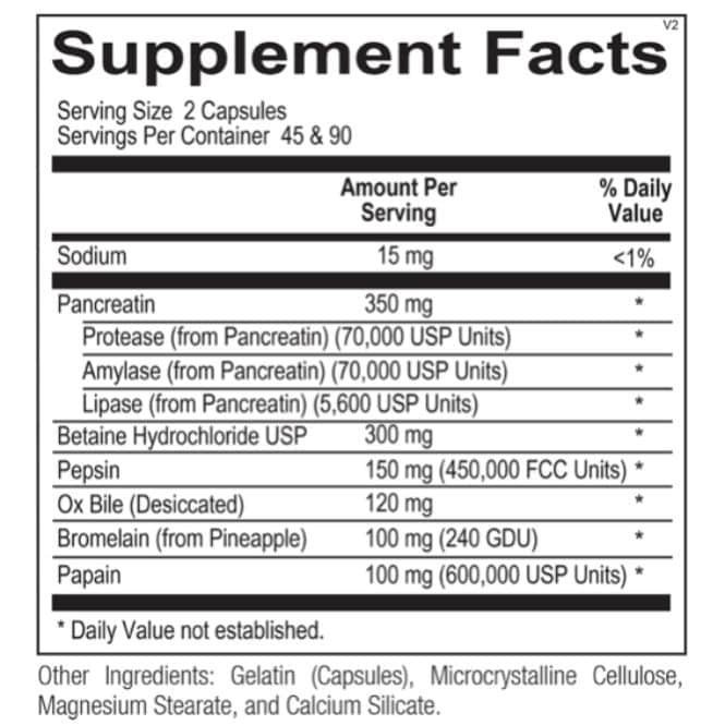 Digestive Enzymes 180 Doctors Studio