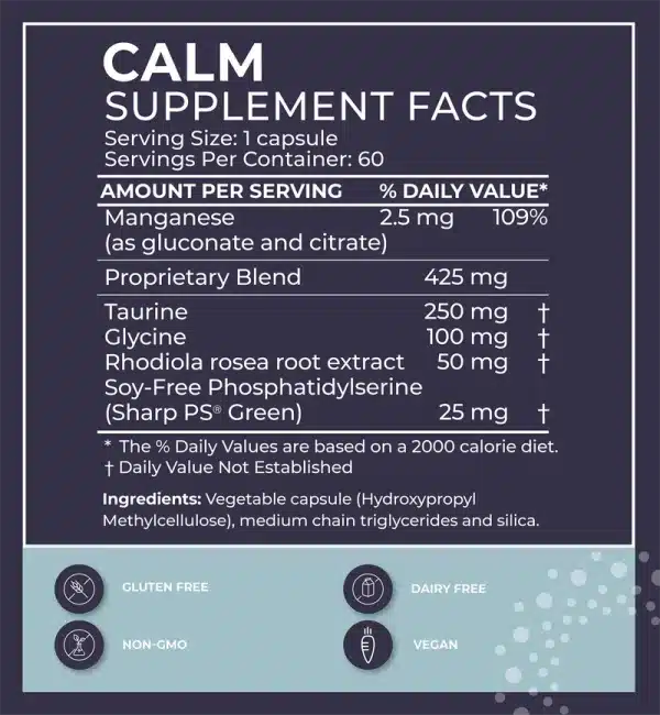 Calm Capsules Supplement Facts
