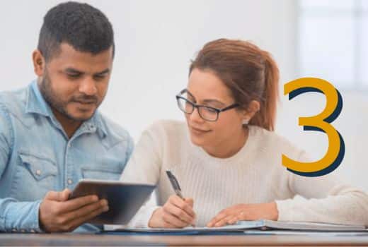 Couple on an ipad. Teleconsultation